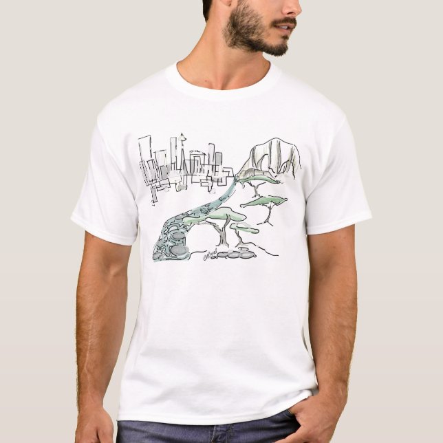 Von Stadt zu Natur T-Shirt (Vorderseite)