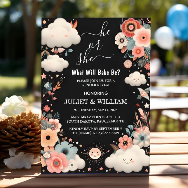 Von Stash Fun Cloud Family in Spanisch Gender Reve Einladung (Von Creator hochgeladen)