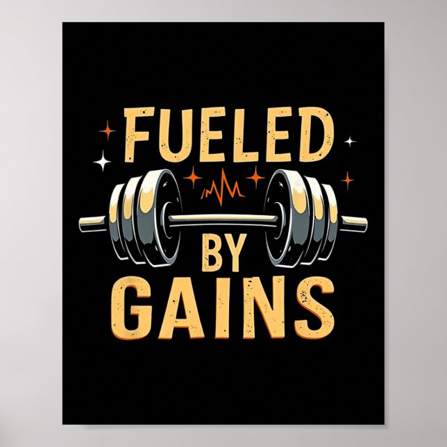 Von steigender Bodybuilding angetrieben Poster (Vorne)