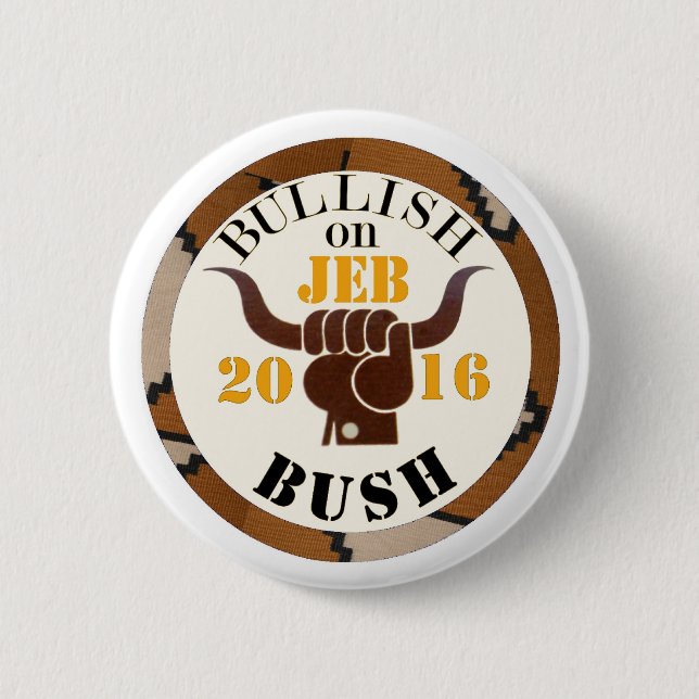 Von steigender Tendenz auf Jeb für Präsidenten Button (Vorderseite)