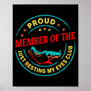 Von Stolz Mitglied Ruhende Augen Club Poster