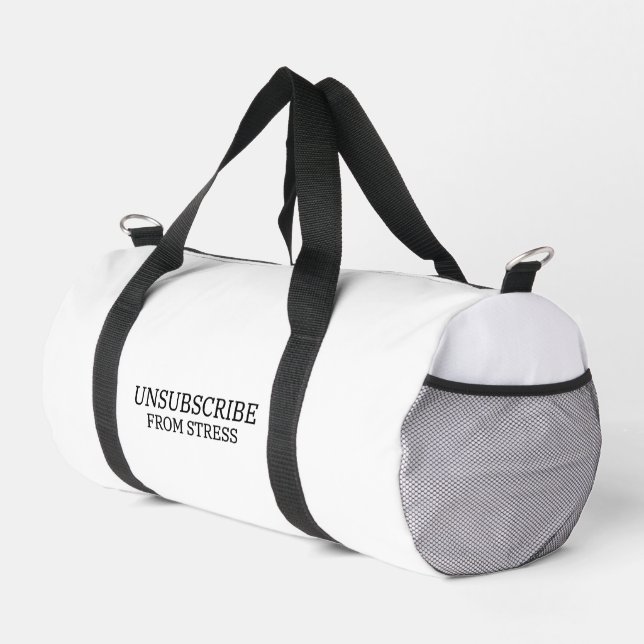 Von Stress Abbestellen Professionelle Typografie Duffle Bag (Rechte Ecke)