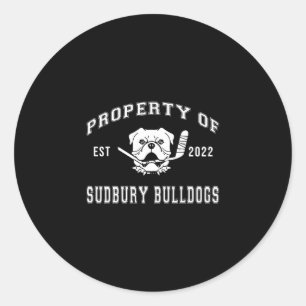 von Sudbury Bulldog Fun 2 Runder Aufkleber