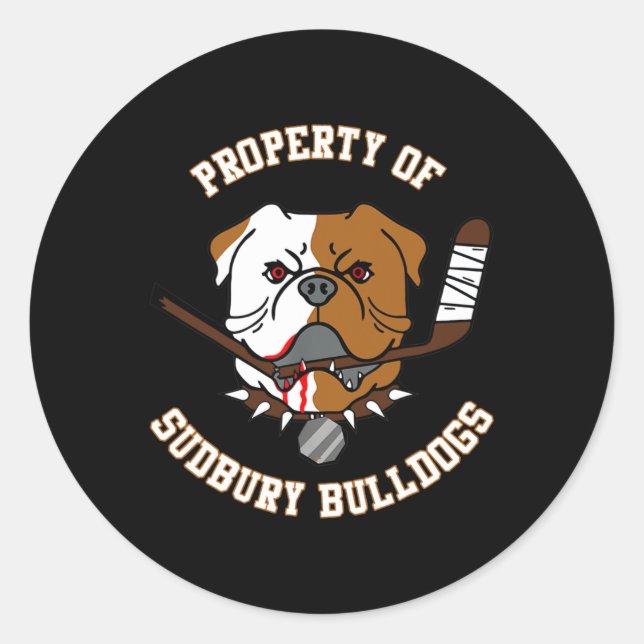 von Sudbury Bulldog Runder Aufkleber (Vorderseite)