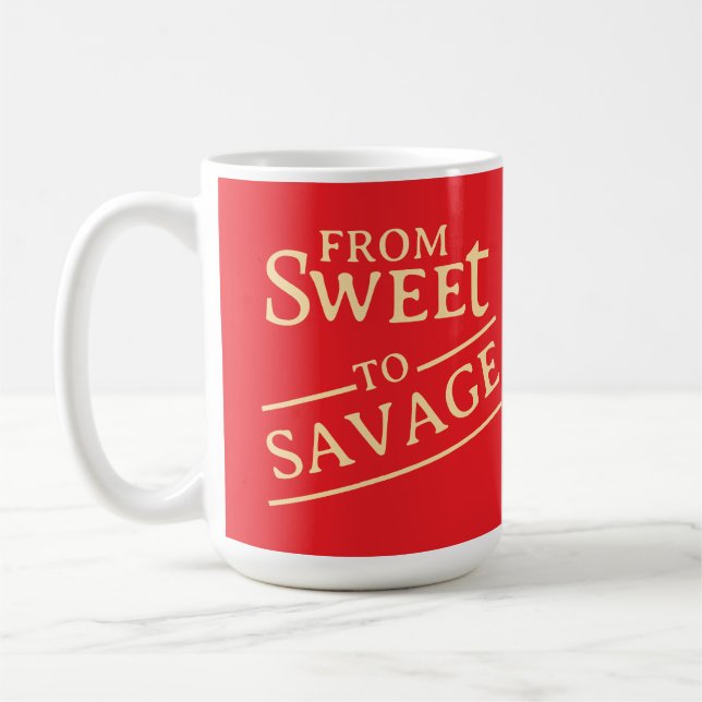 Von süß zu wild kaffeetasse (Links)