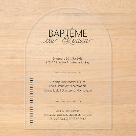 Von Taufe Louisa Acryleinladungen