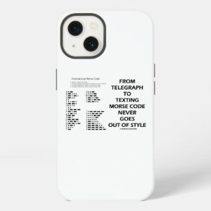 Von Telegrafie zu Texten: Morsecode nie Humor iPhone 13 Hülle