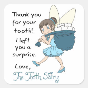 Von Tooth Fairy Quadratischer Aufkleber
