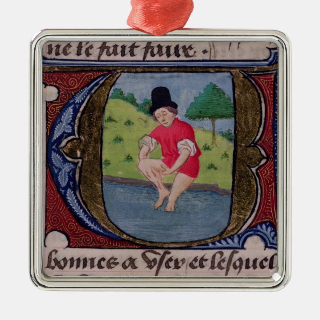 , Von 'Traite de Medecine' schmarotzen Silbernes Ornament (Vorne)