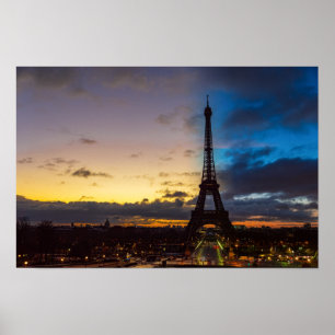 Von Trocadero aus können Sie den Eiffelturm von Ta Poster