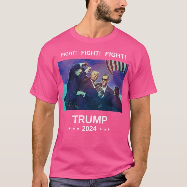 Von Trumps Kampf (weißer Text) T-Shirt (Vorderseite)