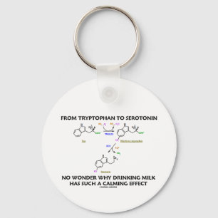 Von Tryptophan zu Serotonin (Chemie-Spaß) Schlüsselanhänger