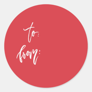 Von und zu den Geschenkaufklebern Runder Aufkleber