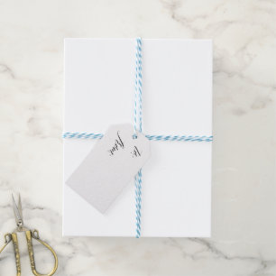 Von und zu Schwarz-Moderne Kalligraphie-Geschenkma Geschenkanhänger