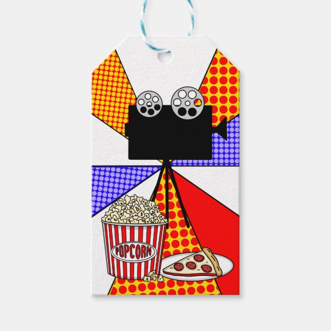 Von und zu Tag Retro Filmabend Geburtstag Geschenkanhänger (Vorderseite)