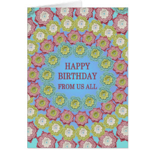 Von uns alle Geburtstag Crochet Blume