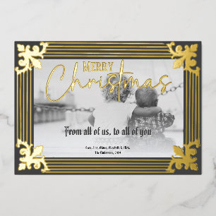 Von uns allen, an euch alle Foto Folien Feiertagskarte