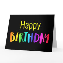 Von uns allen große farbenfrohe Unisex Geburtstags