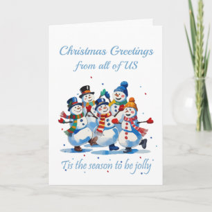 Von uns allen tanzt Jolly Snowmen Karte