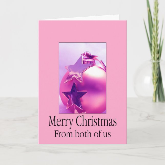 Von uns beiden... Weihnachtskarte Feiertagskarte (Vorderseite)