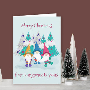 Von unserem Gnom zu Ihrem Frohe lustige Weihnachte Feiertagskarte
