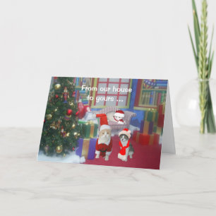 Von unserem Haus zu deinem! Feiertagskarte