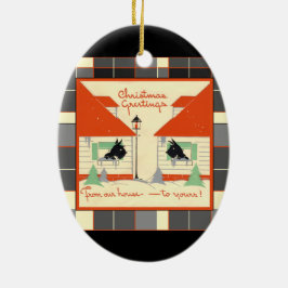 Von unserem Haus zu deinem Scotty Hund Ornament