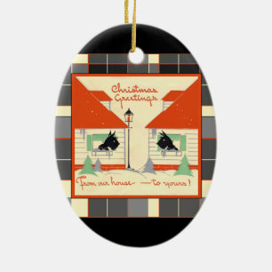 Von unserem Haus zu deinem Scotty Hund Ornament