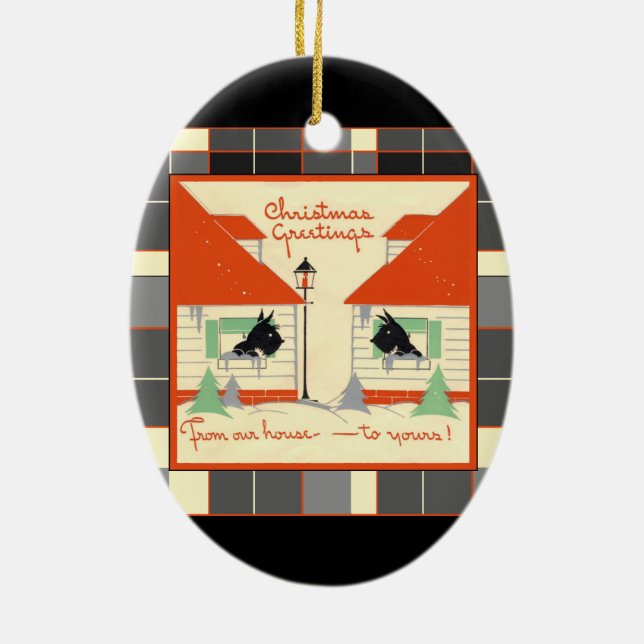 Von unserem Haus zu deinem Scotty Hund Ornament (Hinten)