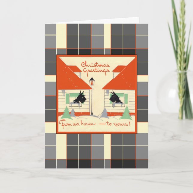 Von unserem Haus zu deinem Scotty Hund Weihnachten (Vorderseite)