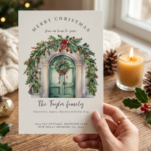 Von unserem Zuhause zu Ihrem Weihnachtsgrußkarte Feiertagskarte