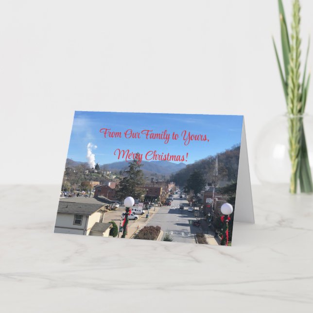 Von unserer Familie zu deiner Weihnachtskarte Karte (Vorderseite)