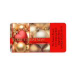 Von unserer neuen Zuhause Golden Ornaments Adressaufkleber<br><div class="desc">After all the work and stress, tell them you have a new address! There is no better ( and easier!) way to spread the news than adding this label to your Christmas post. There are many different designs available, so pick the design and wording you like. There are also matching...</div>