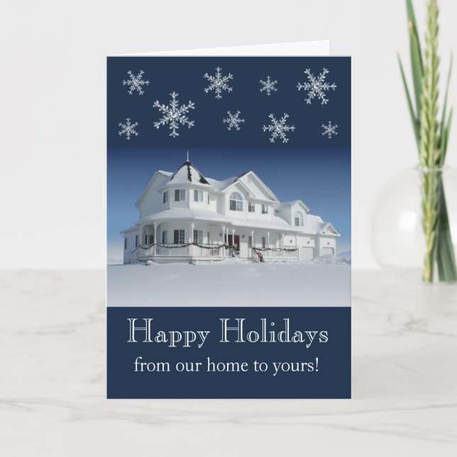 Von unserer Zuhause zu Ihrer! Feiertagskarte (Vorderseite)