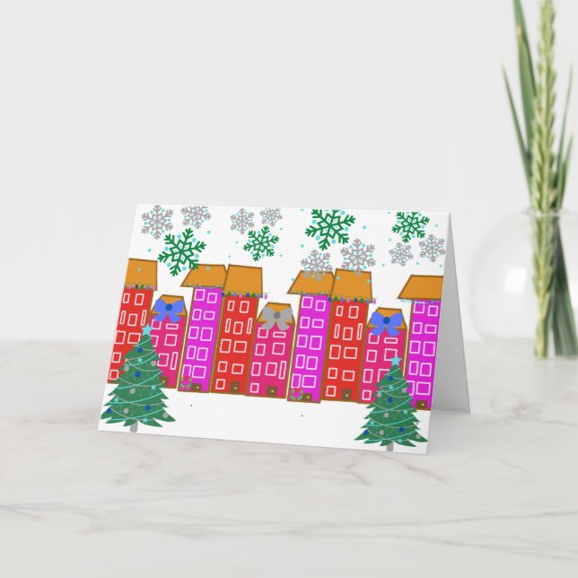 von unserer Zuhause zu Ihrer. Niedliche Weihnachte Karte (Vorderseite)