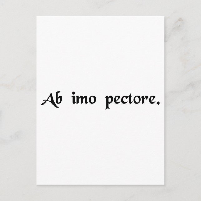 Von unten in der Brust Postkarte (Vorderseite)