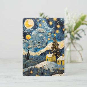 Von Van Gogh Inspirierte Vintage Weihnachtskunst Feiertagskarte
