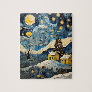 Von Van Gogh Inspirierte Vintage Weihnachtskunst Puzzle