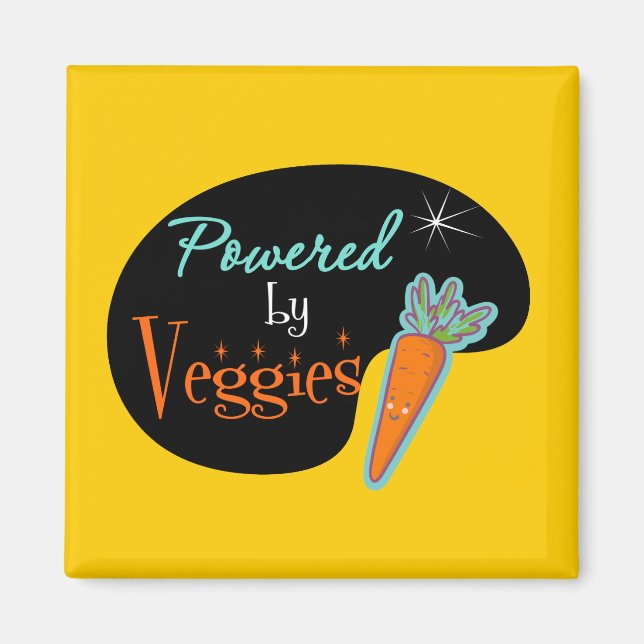 Von Veggies angetrieben Magnet (Vorne)
