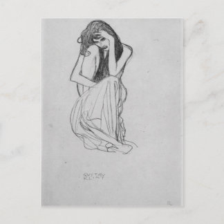 Von vorne durch Gustav Klimt kreuzen Postkarte