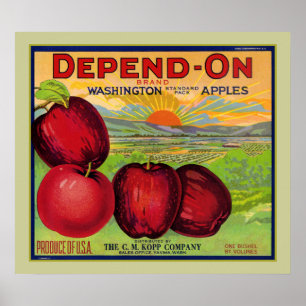 Von Washington Apples Poster abhängig