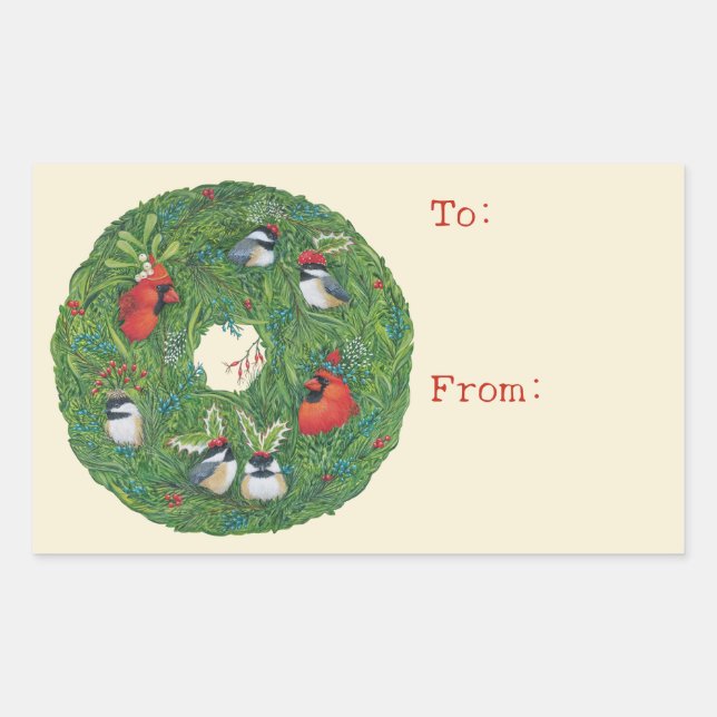 Von Weihnachtsaufklebern Rechteckiger Aufkleber (Vorderseite)