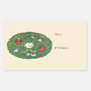 Von Weihnachtsaufklebern Rechteckiger Aufkleber