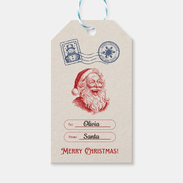 Von Weihnachtskinder - Weihnachtsgeschenk Geschenkanhänger (Vorderseite)