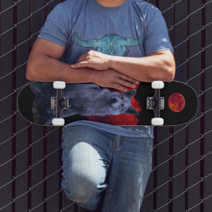Von Wolf Moon Goth Werewolf Skateboard