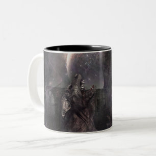 Von Wolf und Mensch Zweifarbige Tasse