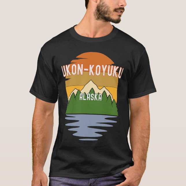 Von Yukon Koyukuk Alaska Vintag Sunset T-Shirt (Vorderseite)
