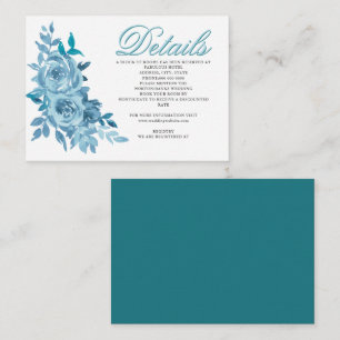 Von zender Hochzeit Set Spun Zucker und Hafen blau Begleitkarte