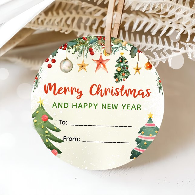 Von/zu Vintagen Holly Berry Geschenkanhänger (Von Creator hochgeladen)