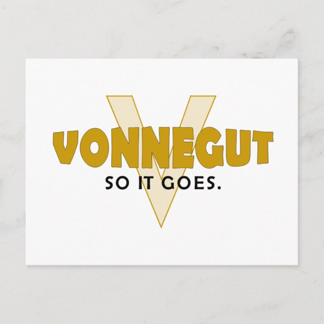 Vonnegut, also geht es postkarte (Vorderseite)